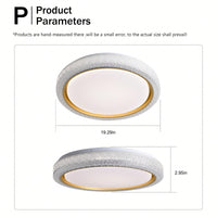 Dimmable 36W LED Flush Mount Ceiling Light 19.69in 3600LM With 5 Color Temperatures For Bedroom Bathroom Hallway