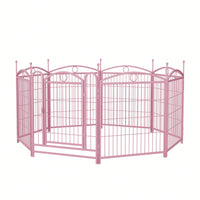 8 Panel 32 Inch Heavy Duty Metal Dog Playpen Indoor Outdoor Exercise Fence With Doors For Large Medium Small Dogs