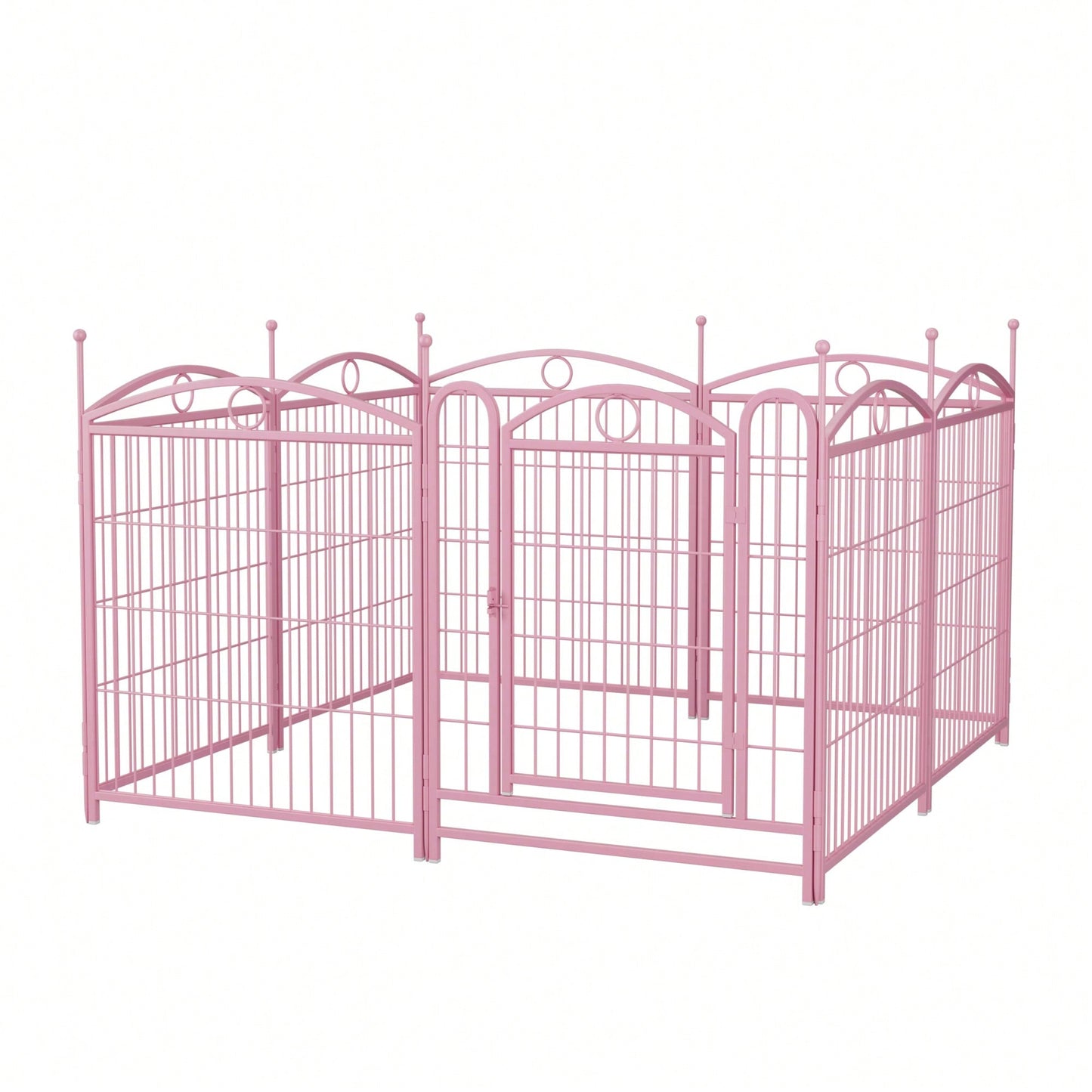 8 Panel 32 Inch Heavy Duty Metal Dog Playpen Indoor Outdoor Exercise Fence With Doors For Large Medium Small Dogs