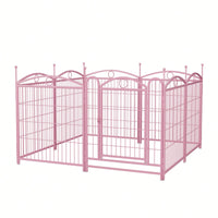 8 Panel 32 Inch Heavy Duty Metal Dog Playpen Indoor Outdoor Exercise Fence With Doors For Large Medium Small Dogs