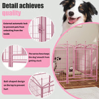 8 Panel 32 Inch Heavy Duty Metal Dog Playpen Indoor Outdoor Exercise Fence With Doors For Large Medium Small Dogs