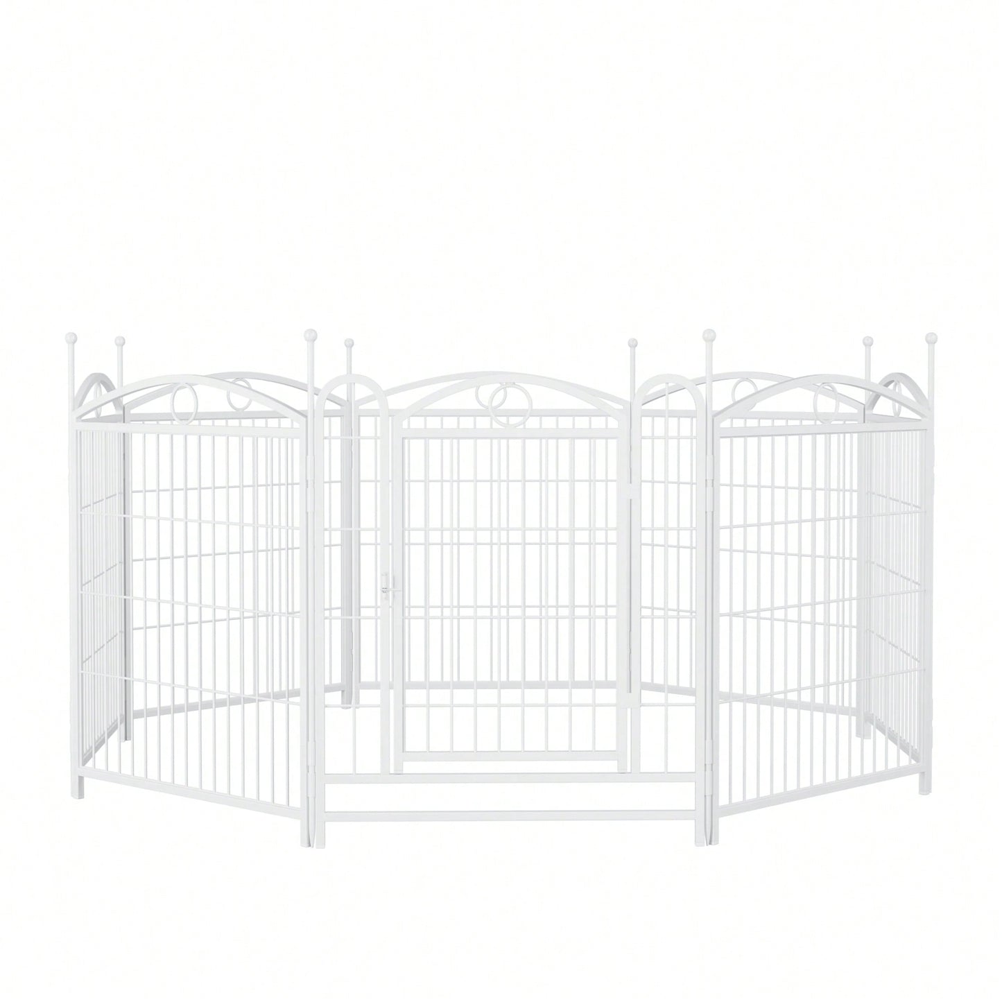 8 Panel 32 Inch Heavy Duty Metal Dog Playpen Indoor Outdoor Exercise Fence With Doors For Large Medium Small Dogs