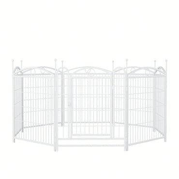 8 Panel 32 Inch Heavy Duty Metal Dog Playpen Indoor Outdoor Exercise Fence With Doors For Large Medium Small Dogs