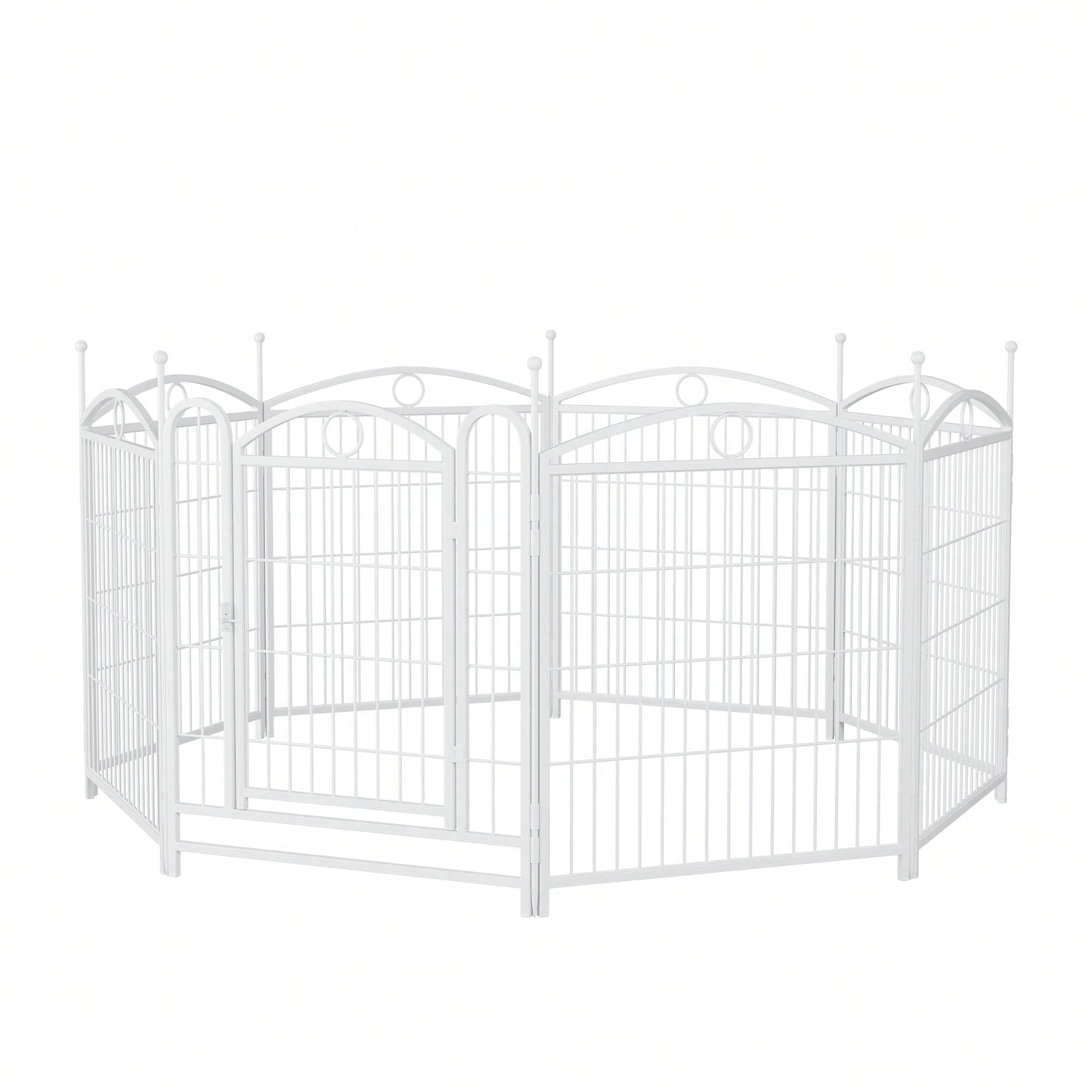 8 Panel 32 Inch Heavy Duty Metal Dog Playpen Indoor Outdoor Exercise Fence With Doors For Large Medium Small Dogs