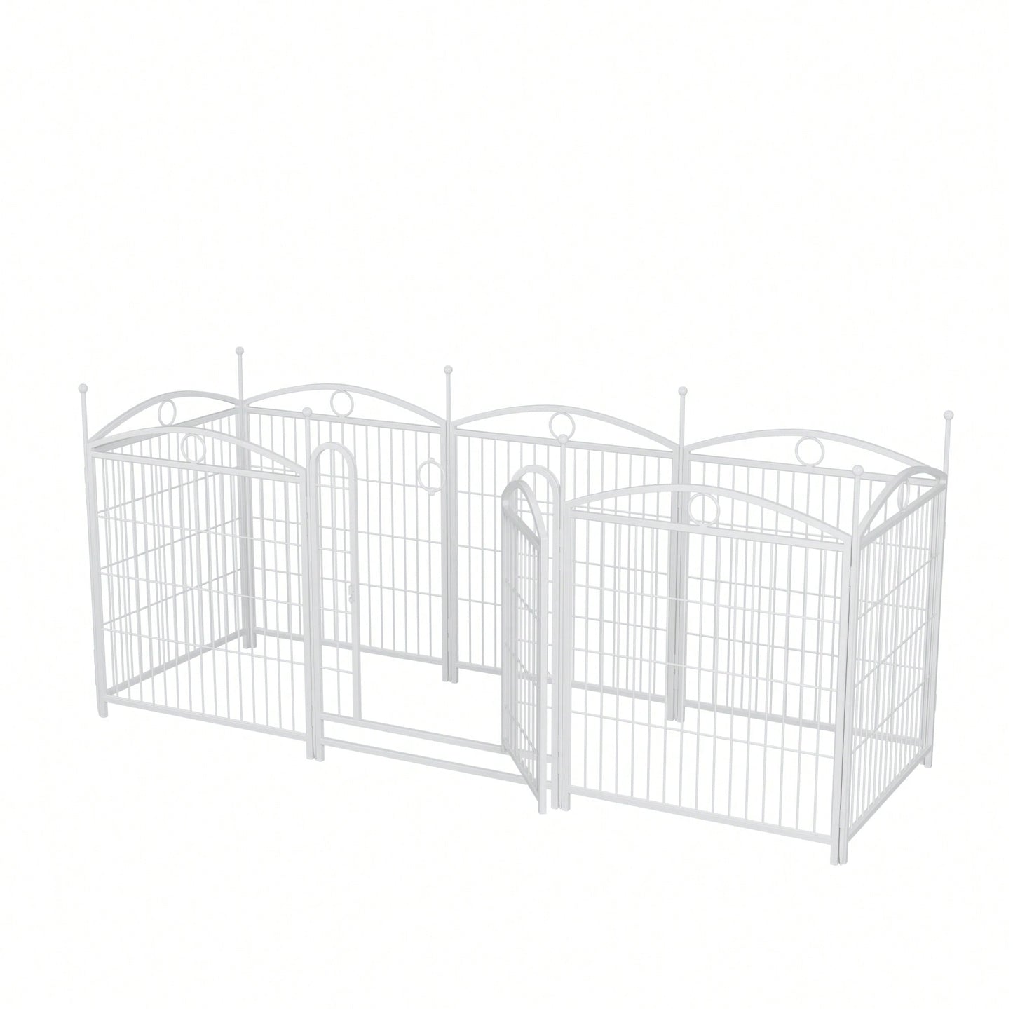 8 Panel 32 Inch Heavy Duty Metal Dog Playpen Indoor Outdoor Exercise Fence With Doors For Large Medium Small Dogs