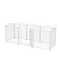 8 Panel 32 Inch Heavy Duty Metal Dog Playpen Indoor Outdoor Exercise Fence With Doors For Large Medium Small Dogs