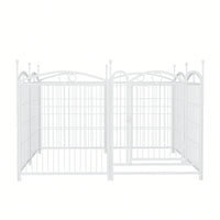 8 Panel 32 Inch Heavy Duty Metal Dog Playpen Indoor Outdoor Exercise Fence With Doors For Large Medium Small Dogs