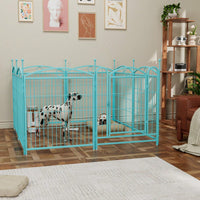 8 Panel 32 Inch Heavy Duty Metal Dog Playpen Indoor Outdoor Exercise Fence With Doors For Large Medium Small Dogs