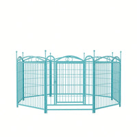 8 Panel 32 Inch Heavy Duty Metal Dog Playpen Indoor Outdoor Exercise Fence With Doors For Large Medium Small Dogs