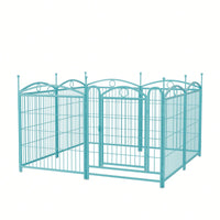 8 Panel 32 Inch Heavy Duty Metal Dog Playpen Indoor Outdoor Exercise Fence With Doors For Large Medium Small Dogs