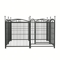 8 Panel 32 Inch Heavy Duty Metal Dog Playpen Indoor Outdoor Exercise Fence With Doors For Large Medium Small Dogs