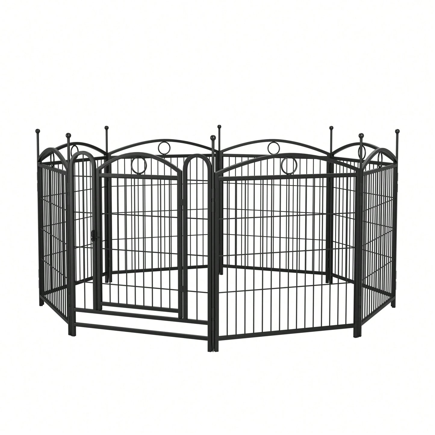 8 Panel 32 Inch Heavy Duty Metal Dog Playpen Indoor Outdoor Exercise Fence With Doors For Large Medium Small Dogs