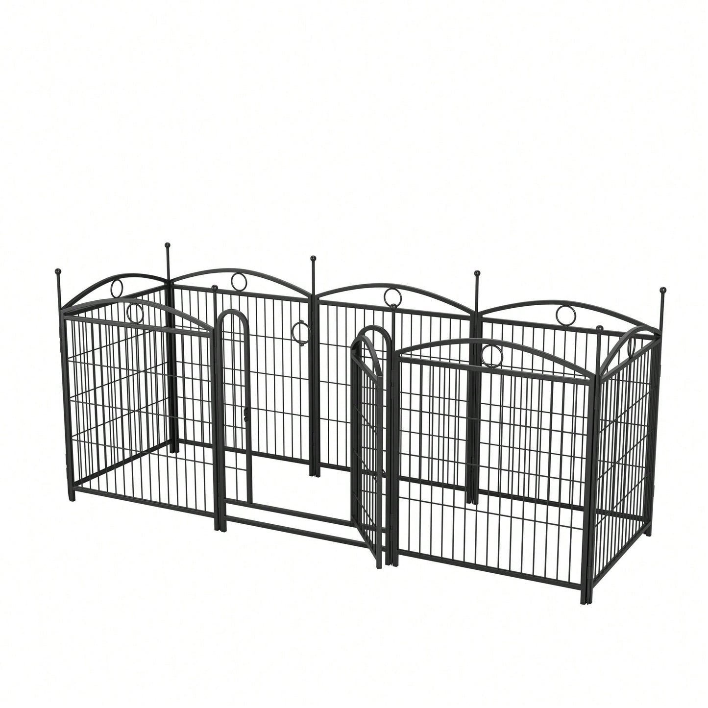 8 Panel 32 Inch Heavy Duty Metal Dog Playpen Indoor Outdoor Exercise Fence With Doors For Large Medium Small Dogs