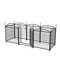 8 Panel 32 Inch Heavy Duty Metal Dog Playpen Indoor Outdoor Exercise Fence With Doors For Large Medium Small Dogs