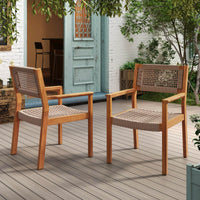 Stylish Dark Grey Braided Dining Chair For Modern Interiors