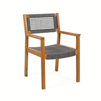 Stylish Dark Grey Braided Dining Chair For Modern Interiors