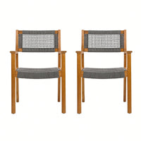 Stylish Dark Grey Braided Dining Chair For Modern Interiors