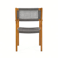 Stylish Dark Grey Braided Dining Chair For Modern Interiors