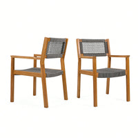 Stylish Dark Grey Braided Dining Chair For Modern Interiors
