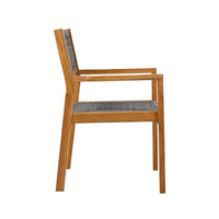 Stylish Dark Grey Braided Dining Chair For Modern Interiors