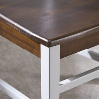 Set Of 2 White Acacia Wood Dining Chairs For Elegant Home Decor