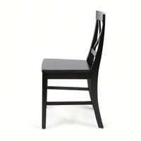 Set Of 2 White Acacia Wood Dining Chairs For Elegant Home Decor