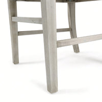 Set Of 2 White Acacia Wood Dining Chairs For Elegant Home Decor