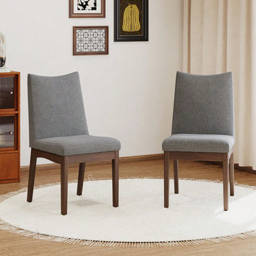 Elegant Set Of 2 Dining Chairs With Comfortable Upholstery And Modern Design For Home Or Office Use