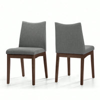 Elegant Set Of 2 Dining Chairs With Comfortable Upholstery And Modern Design For Home Or Office Use