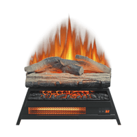 23 Inch Electric Fireplace Insert With 3D Log Set And Heater For Indoor Use