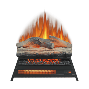 23 Inch Electric Fireplace Insert With 3D Log Set And Heater For Indoor Use