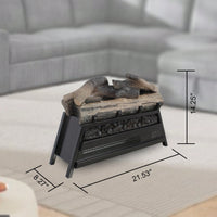 23 Inch Electric Fireplace Insert With 3D Log Set And Heater For Indoor Use