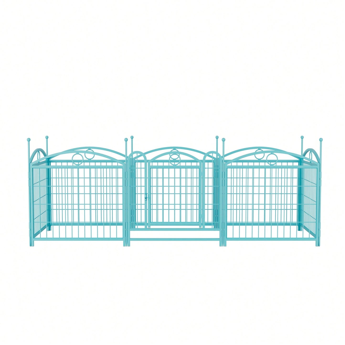 Indoor Outdoor 24 Inch 8 Panel Heavy Duty Metal Dog Playpen With Doors For Small Medium Large Dogs Foldable Pet Exercise Fence