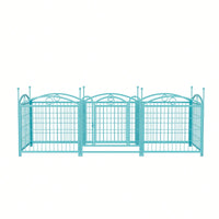 Indoor Outdoor 24 Inch 8 Panel Heavy Duty Metal Dog Playpen With Doors For Small Medium Large Dogs Foldable Pet Exercise Fence