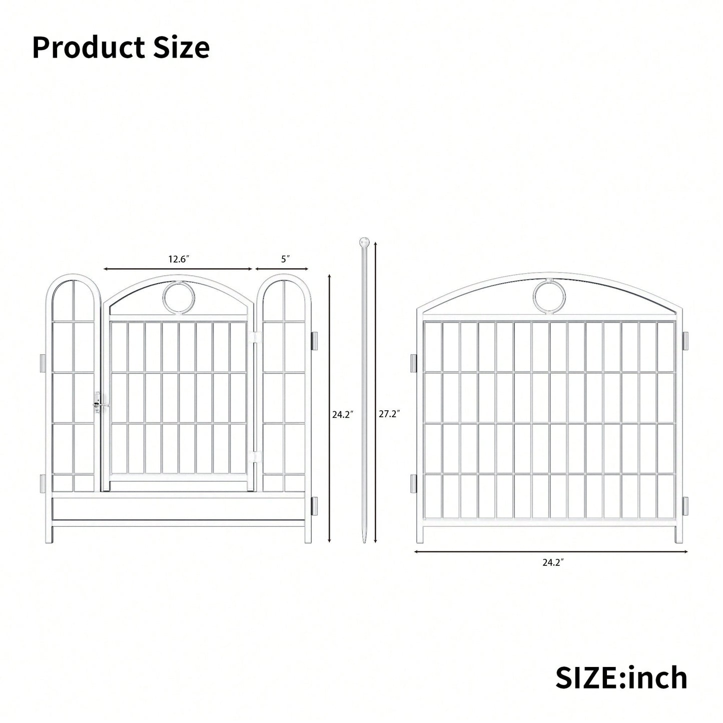 Indoor Outdoor 24 Inch 8 Panel Heavy Duty Metal Dog Playpen With Doors For Small Medium Large Dogs Foldable Pet Exercise Fence