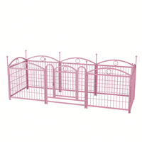 Indoor Outdoor 24 Inch 8 Panel Heavy Duty Metal Dog Playpen With Doors For Small Medium Large Dogs Foldable Pet Exercise Fence