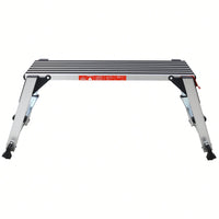 Heavy-Duty Aluminum Folding Work Bench And Stool Ladder With Non-Slip Surface 330lbs Capacity