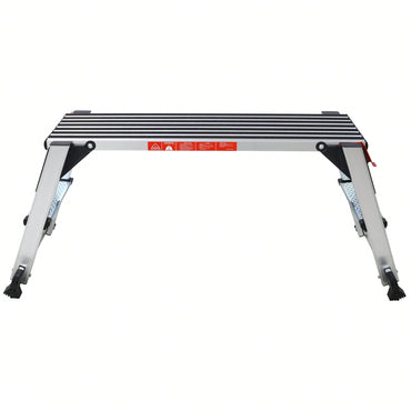 Heavy-Duty Aluminum Folding Work Bench And Stool Ladder With Non-Slip Surface 330lbs Capacity