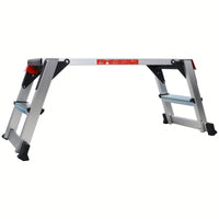 Heavy-Duty Aluminum Folding Work Bench And Stool Ladder With Non-Slip Surface 330lbs Capacity