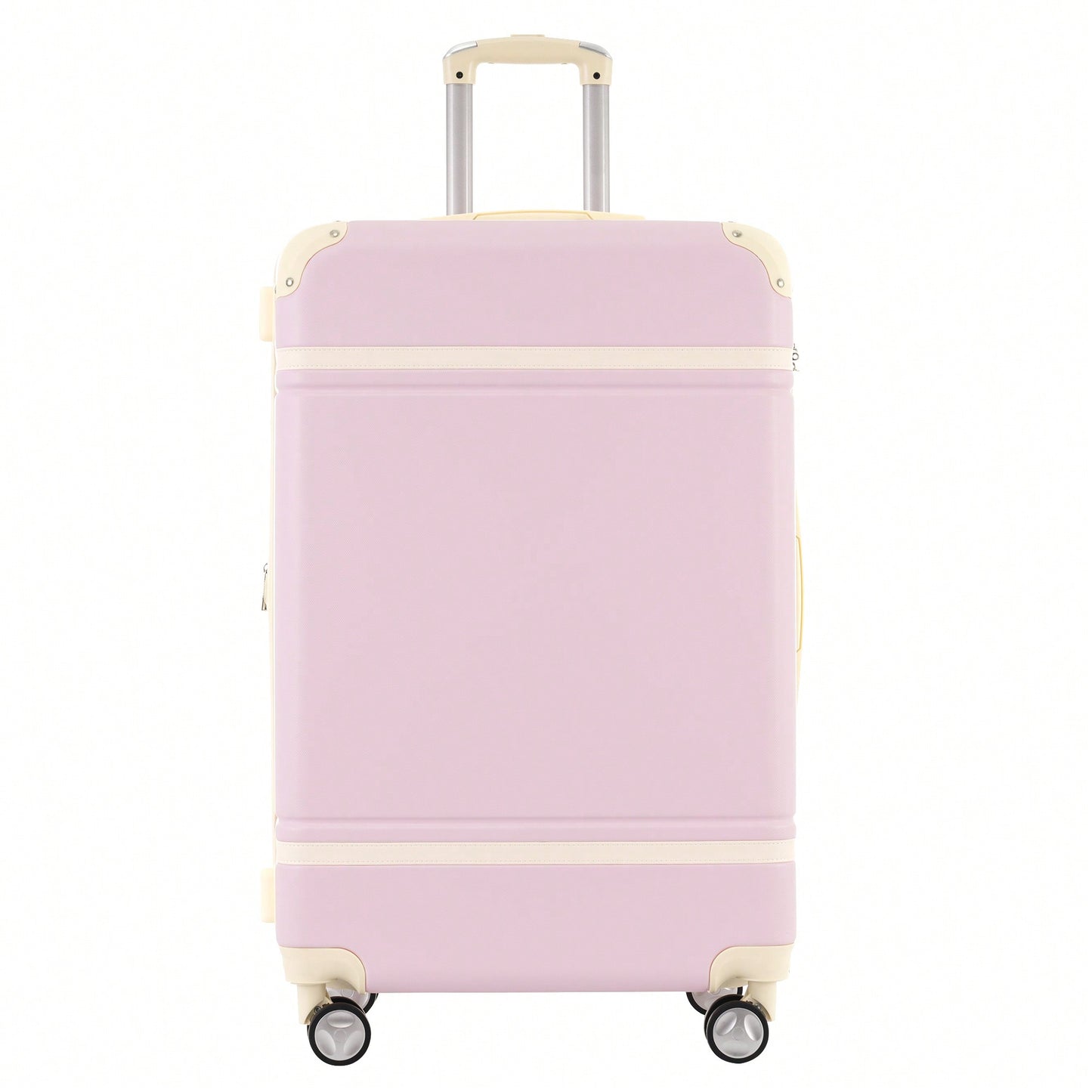 Light Pink 3-Piece Hardshell Luggage Set With TSA Lock Includes 20" 24" Spinner Suitcases And Cosmetic Case Lightweight Travel Gear