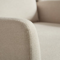 Beige High Back Upholstered Accent Chair For Living Room Bedroom Office Modern Club Armchair With Wood Legs