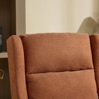 Beige High Back Upholstered Accent Chair For Living Room Bedroom Office Modern Club Armchair With Wood Legs