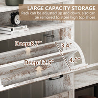 Stylish White Shoe Cabinet For Entryway And Balcony Storage With Large Capacity Shoe Rack