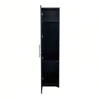 Vertical Wall Mounted Storage Cabinet For Organized Living 15.75 D X 15.75 W X 70.87 H Black Finish