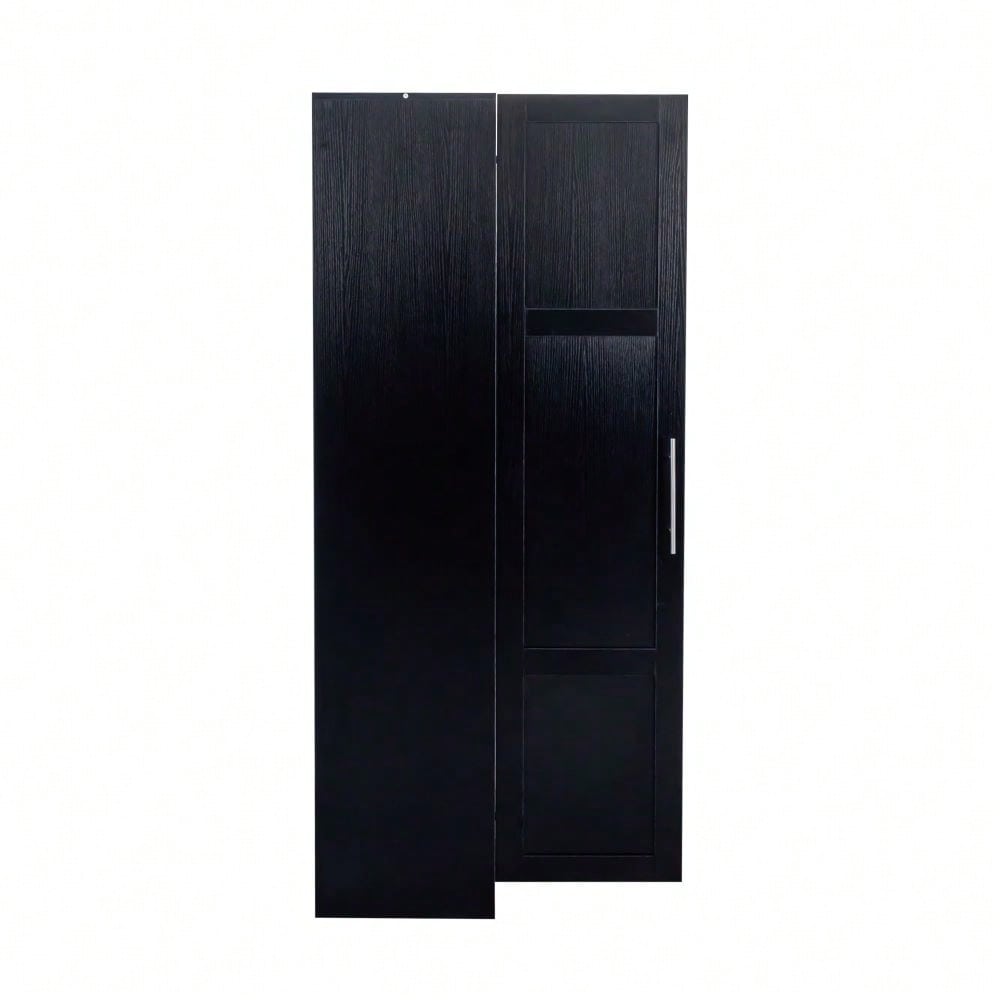 Vertical Wall Mounted Storage Cabinet For Organized Living 15.75 D X 15.75 W X 70.87 H Black Finish