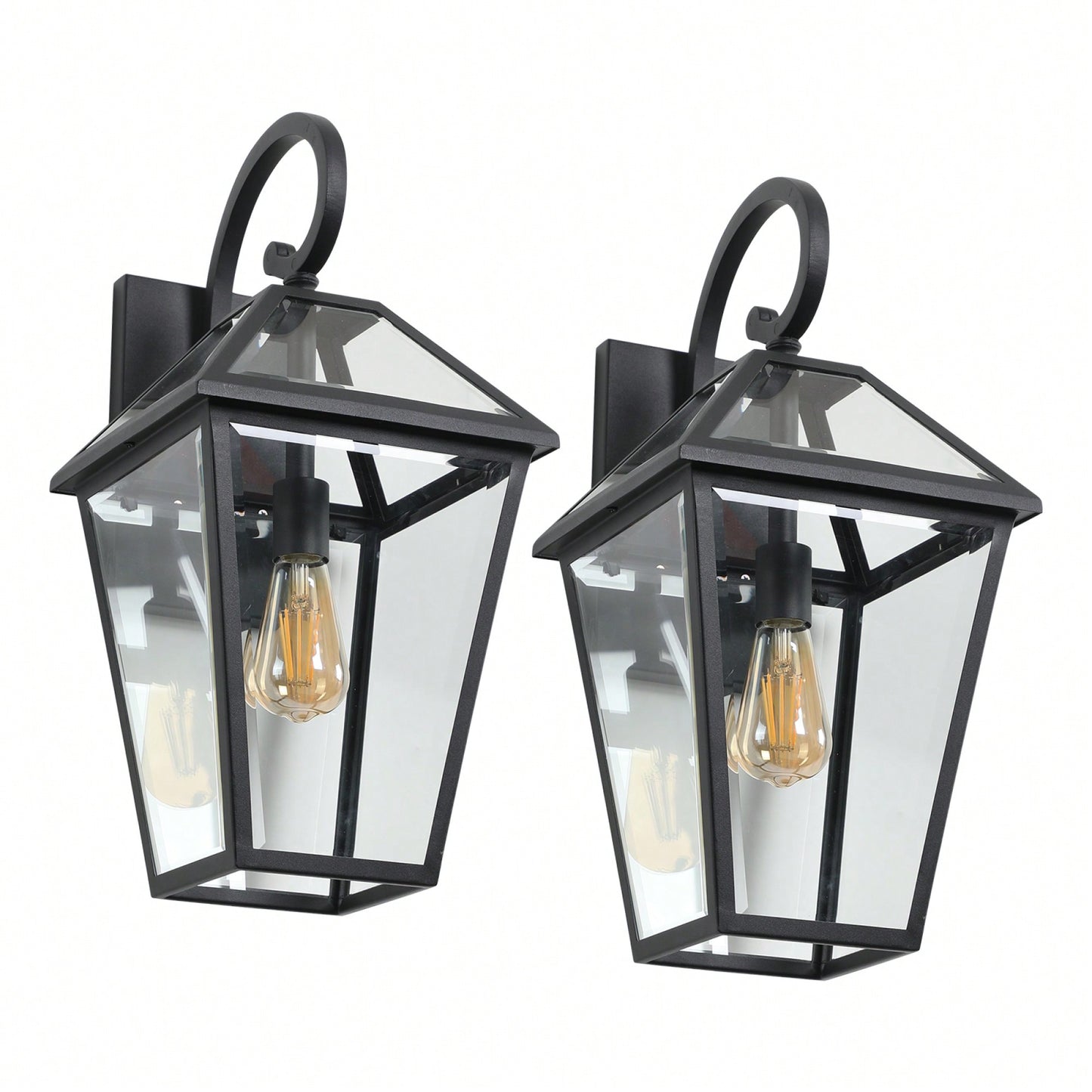 Outdoor Waterproof Wall Lamp Set For Multiple Light Bulb Types - 2 Pack