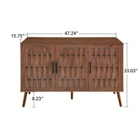 Elegant 3 Door Accent Storage Cabinet For Living Room Bedroom Dining Room And Study