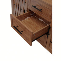 Stylish 2 Door 3 Drawer Accent Storage Cabinet For Living Room Bedroom Dining Room And Study