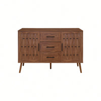 Stylish 2 Door 3 Drawer Accent Storage Cabinet For Living Room Bedroom Dining Room And Study