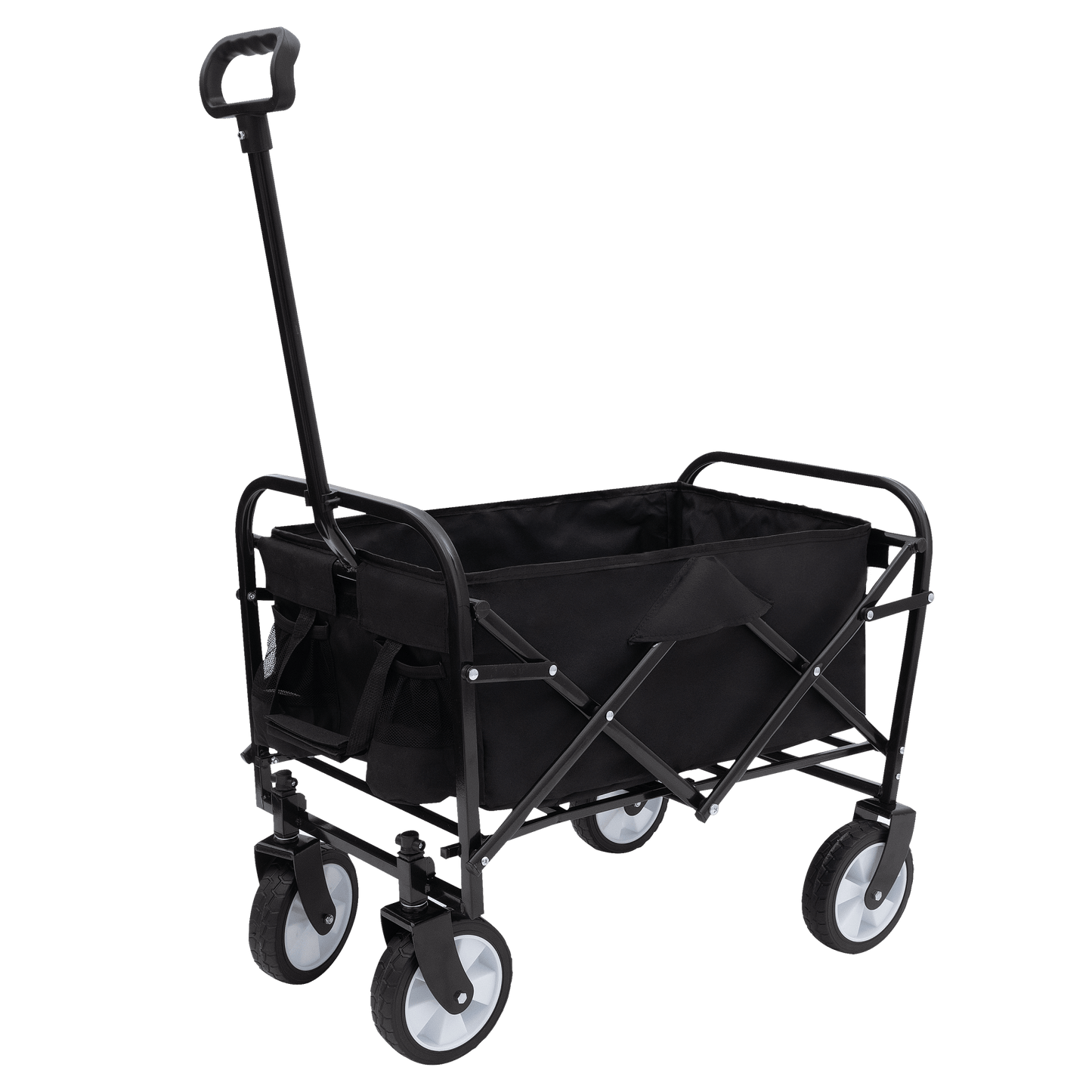 Heavy Duty Collapsible Beach Wagon Utility Cart For Camping Shopping Gardening Fishing Supports 225lbs All-Terrain Wheels